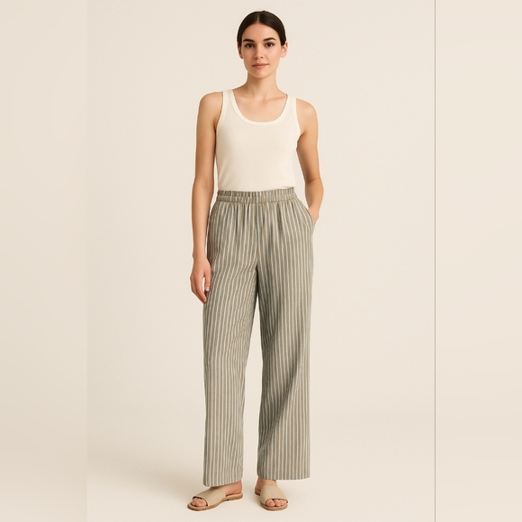 Scotch & Soda Pants - Scotch And Soda Striped Brown And Blue Women's Pants Size XL